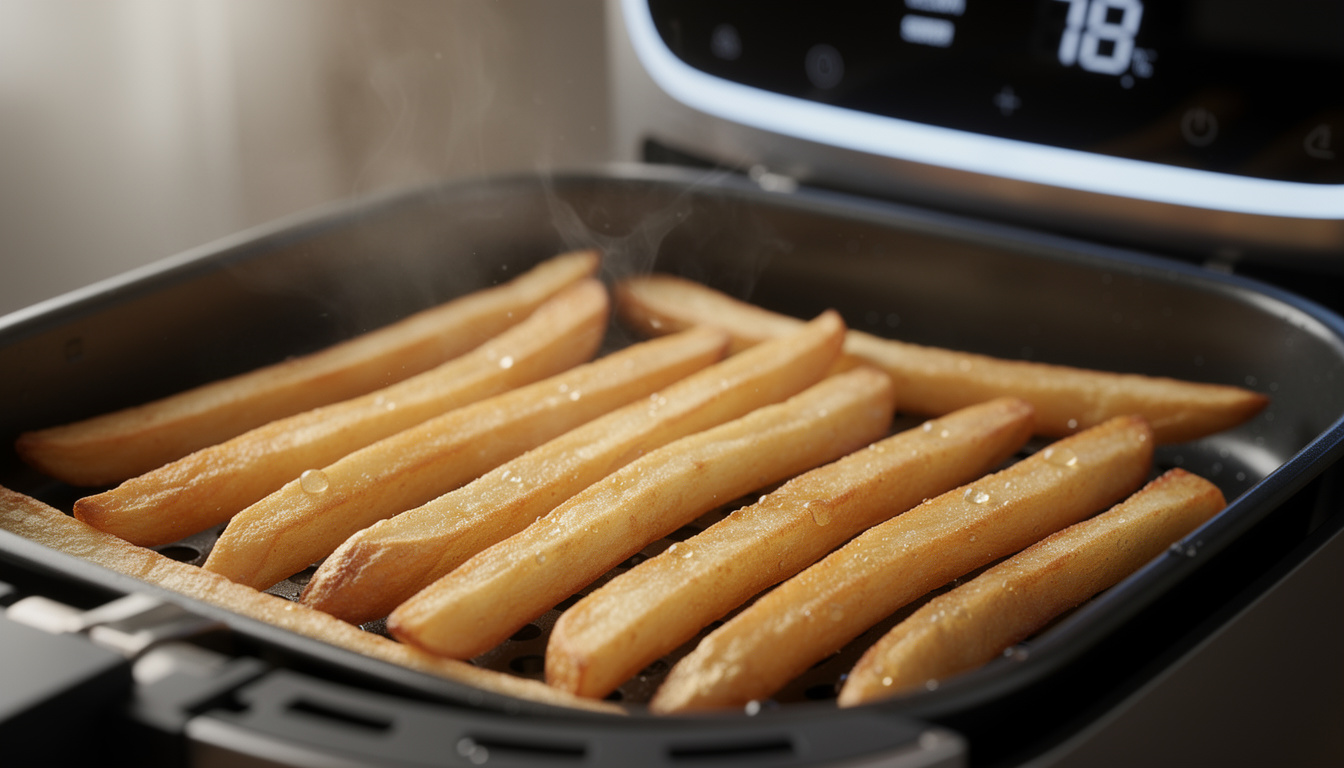 découvrez combien de temps cuire des frites dans une friteuse air fryer pour obtenir des frites croustillantes et dorées à la perfection à chaque fois.