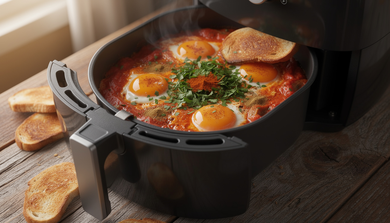 découvrez comment préparer une chakchouka savoureuse et facile à réaliser grâce à votre air fryer. suivez nos conseils pour un plat délicieux et rapide.