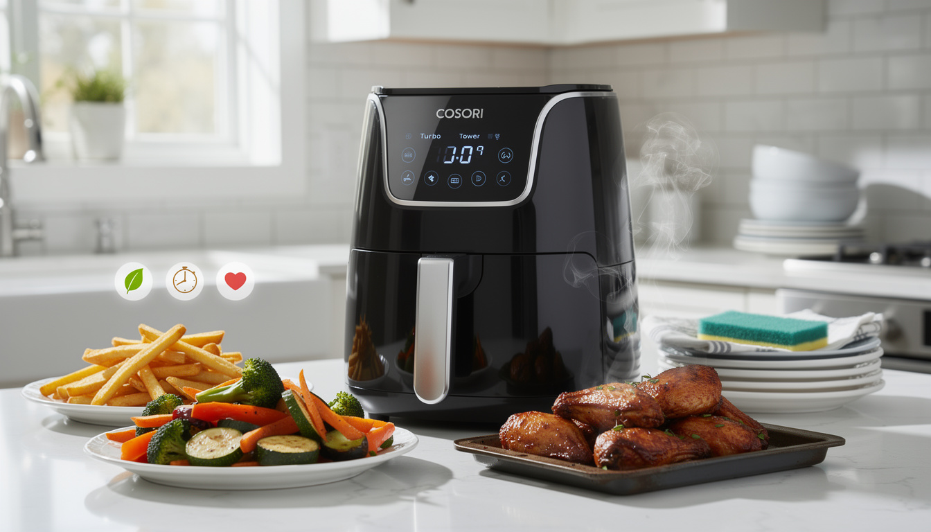 découvrez notre avis complet sur la friteuse sans huile airfryer cosori turbo tower pro : performances, avantages, inconvénients et conseils d'utilisation pour bien choisir.