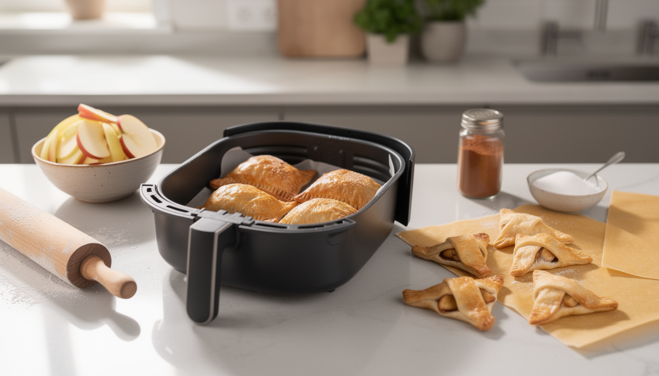 découvrez comment préparer facilement de délicieux chaussons aux pommes croustillants et savoureux à l'air fryer grâce à notre recette simple et rapide.