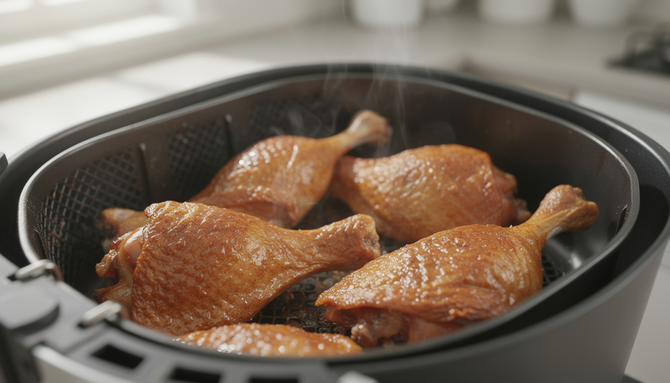 découvrez comment réussir parfaitement la cuisson du manchon de canard en utilisant une friteuse à air (air fryer) grâce à nos conseils simples et efficaces.