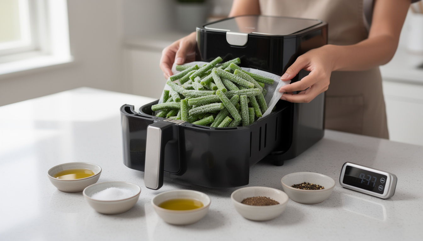 découvrez les meilleurs conseils et astuces pour réussir la cuisson des haricots verts surgelés à l'air fryer, pour des légumes croustillants et savoureux en un temps optimal.