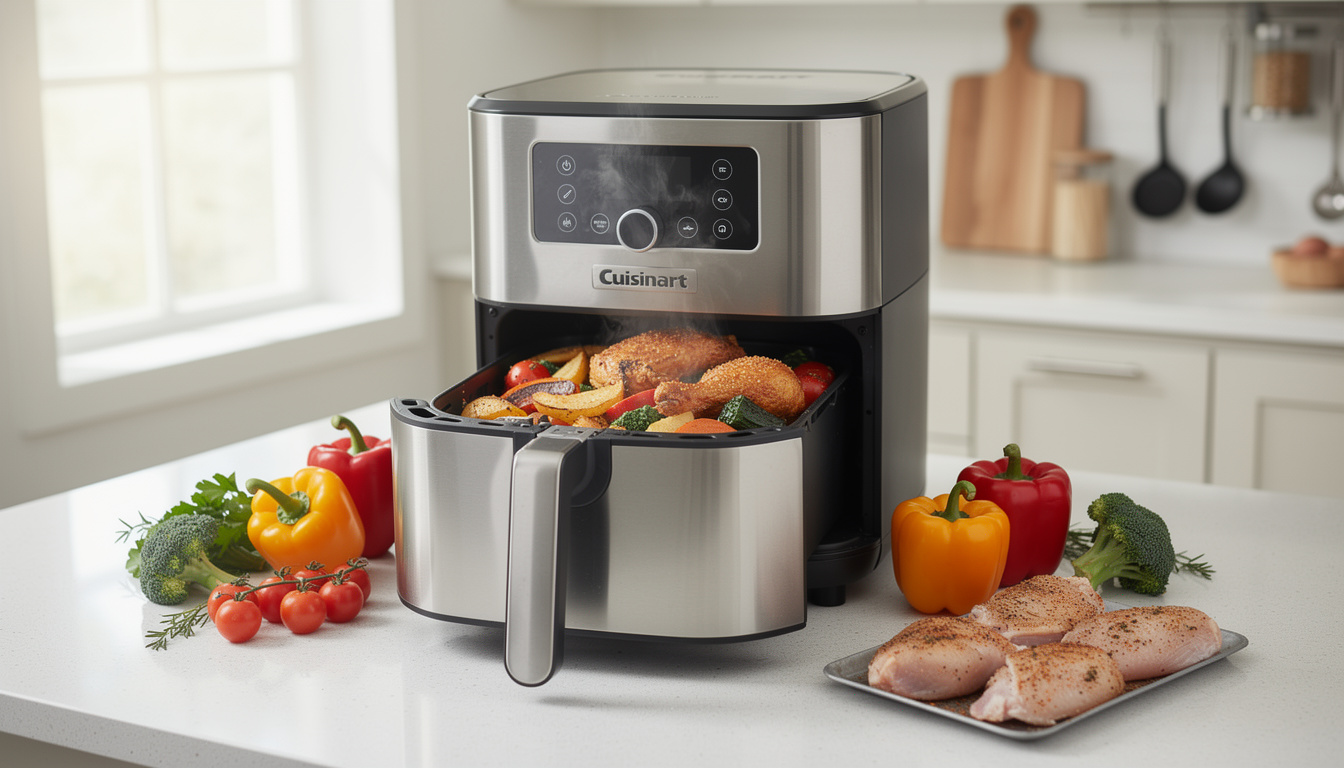 découvrez notre avis complet sur l'airfryer cuisinart xxl 10,4 l : performances, facilité d'utilisation et atouts pour des repas sains et rapides.