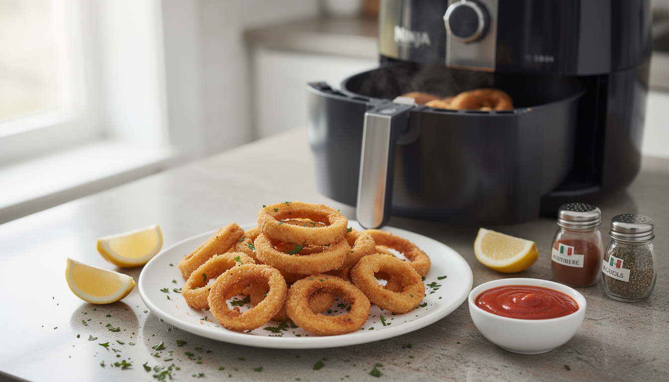 découvrez comment préparer des calamars croustillants et savoureux facilement avec votre air fryer ninja grâce à notre recette simple et rapide.