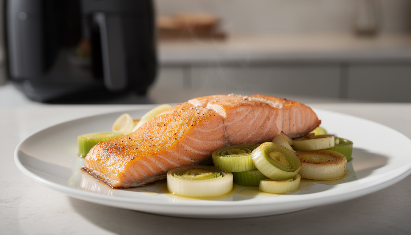 découvrez comment préparer un saumon poireau savoureux et rapide grâce à l'air fryer. une recette simple, saine et délicieuse pour un repas équilibré.