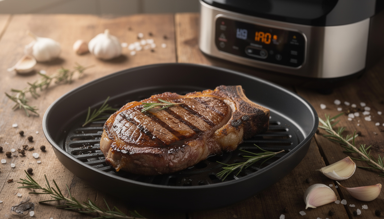 découvrez une recette simple et rapide pour réussir une côte de bœuf tendre et savoureuse à l'air fryer, idéale pour un repas délicieux et sans complication.